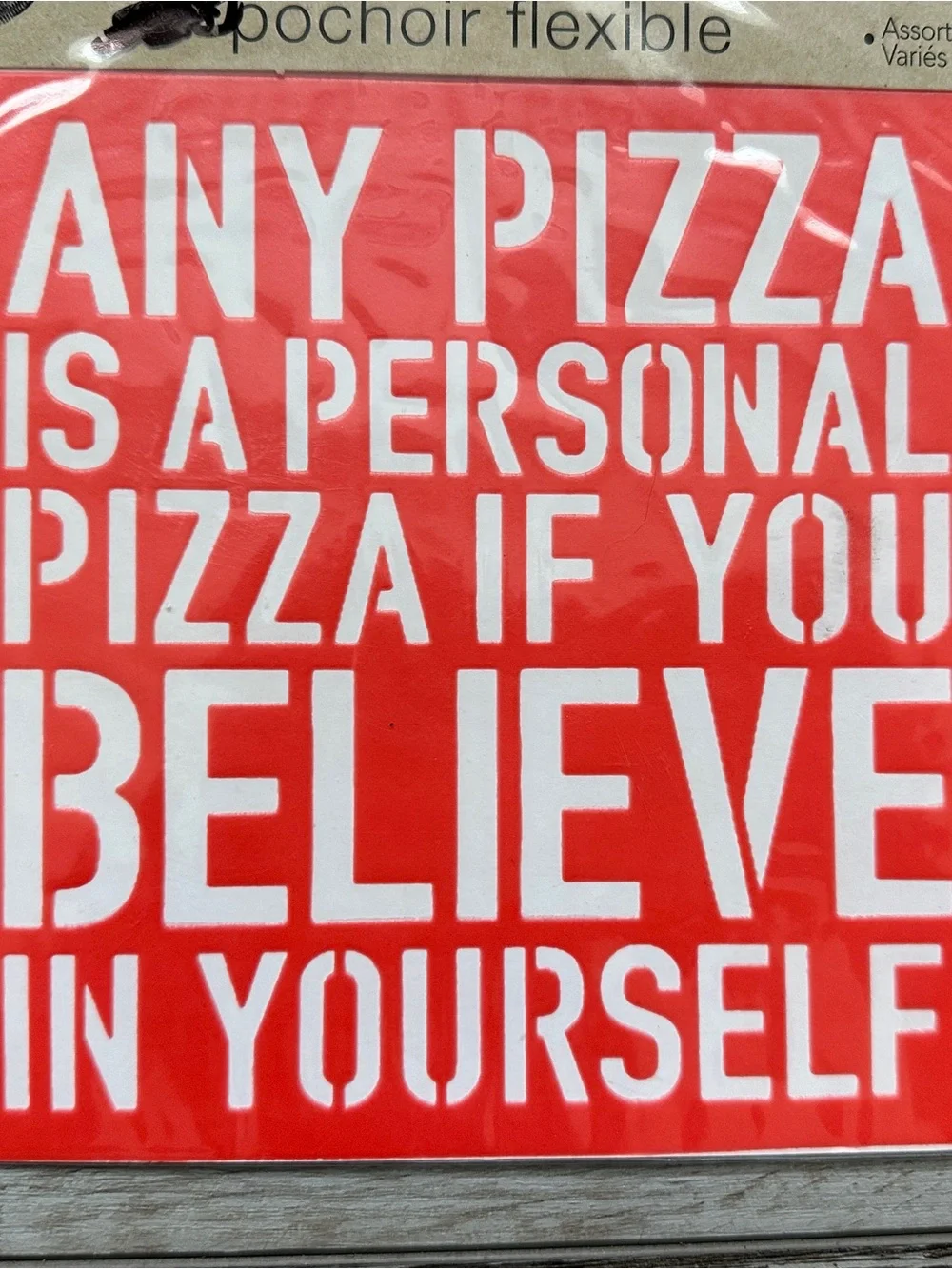 NIP Lot of 2 Flexible Stencils …Believe in Yourself Coffee is My Spirit Animal
